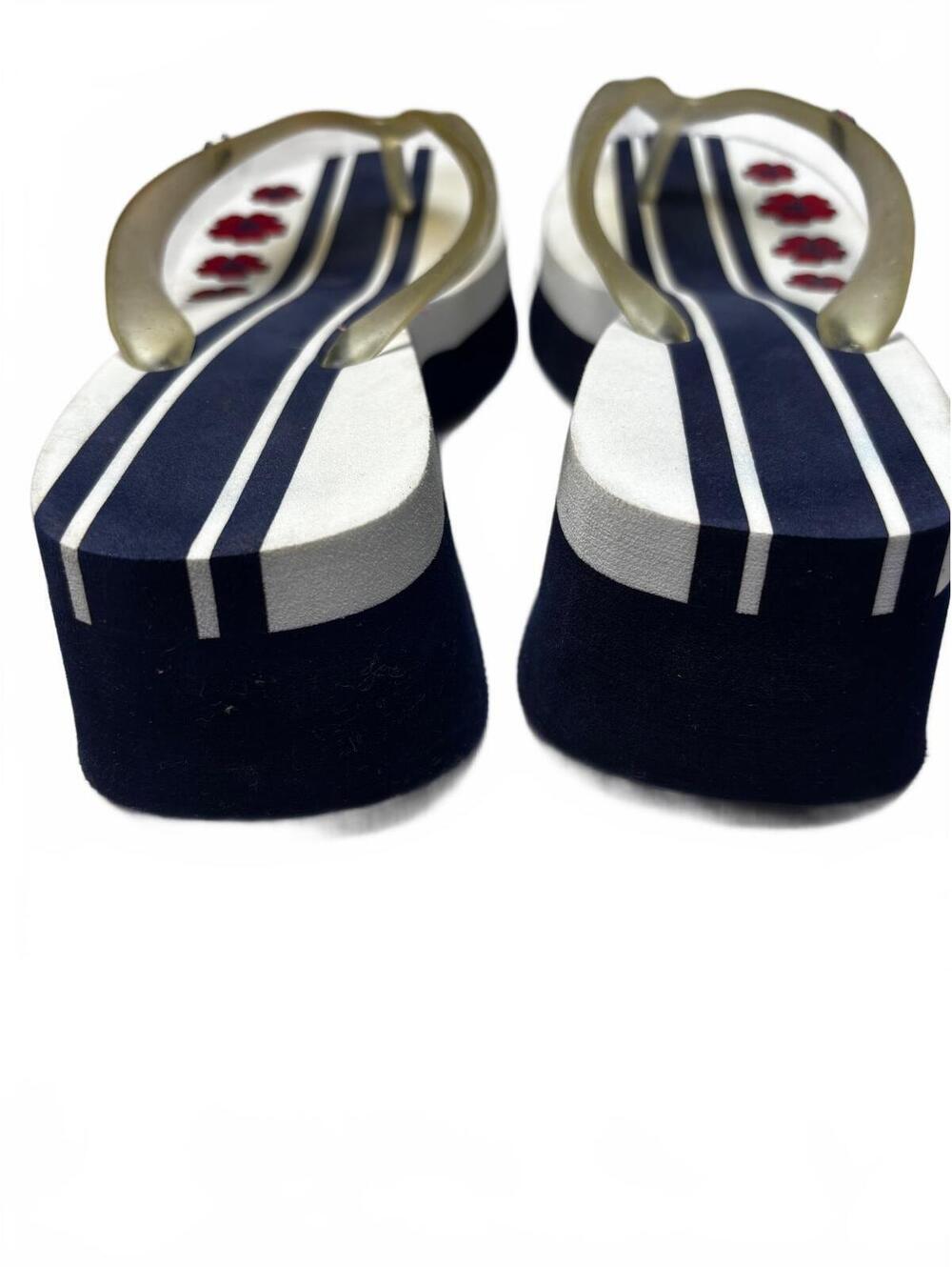 Tommy Hilfiger Women's Platform Flip Flop Sandals with Red-2 - Picture 6 of 8